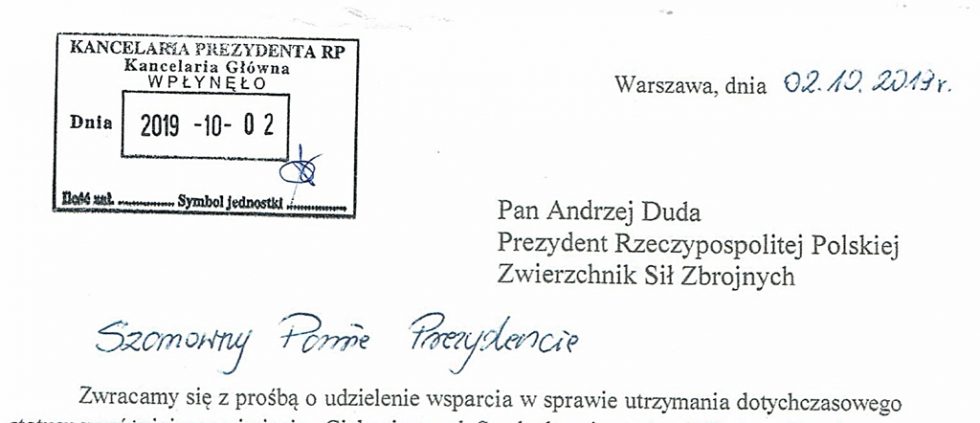 Pismo byłych żołnierzy do Prezydenta RP.