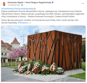 W czasie swojej misji Orsolya Zsuzsanna Kovács promowała Polskę i Węgry. Źródło: Profil Ambasady Węgier na Facebooku.