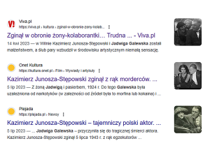 W internecie bez problemu można znaleźć sporo newsów o śmierci celebryty. Nawet takie, że „zginął z rąk morderców”.