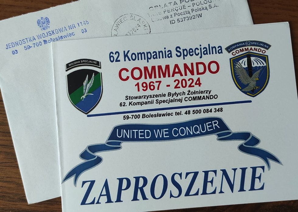 Zaproszenie na uroczystość w Bolesławcu.