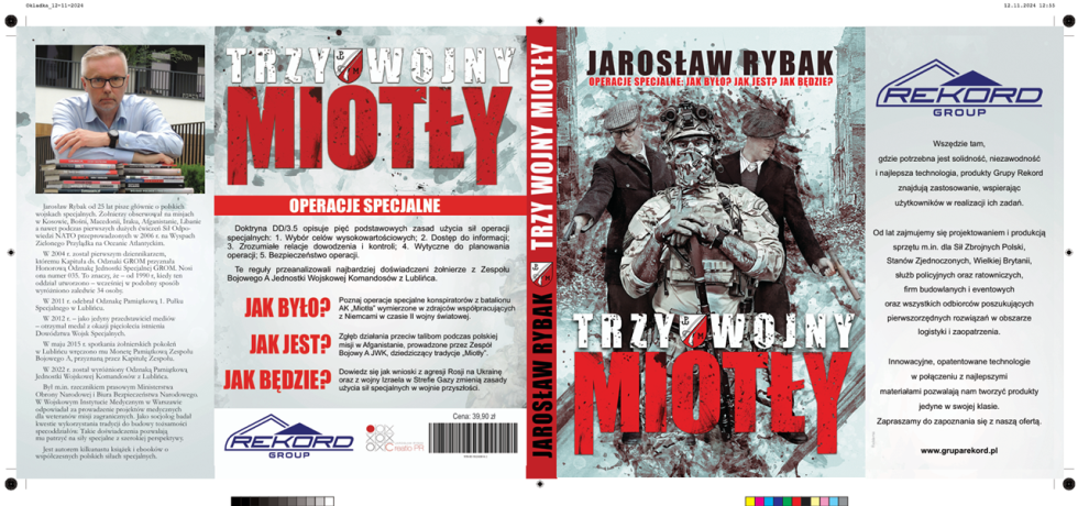 Ostateczna wersja okładki książki „Trzy wojny «Miotły»”.
