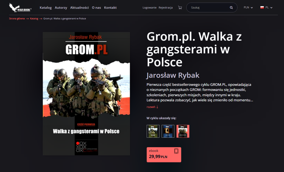 „Grom.pl. Walka z gangsterami w Polsce”. Przeczytaj jeden z trzech e-booków Jarosława Rybaka o początkach jednostki GROM. Dostępne tylko w War Book!