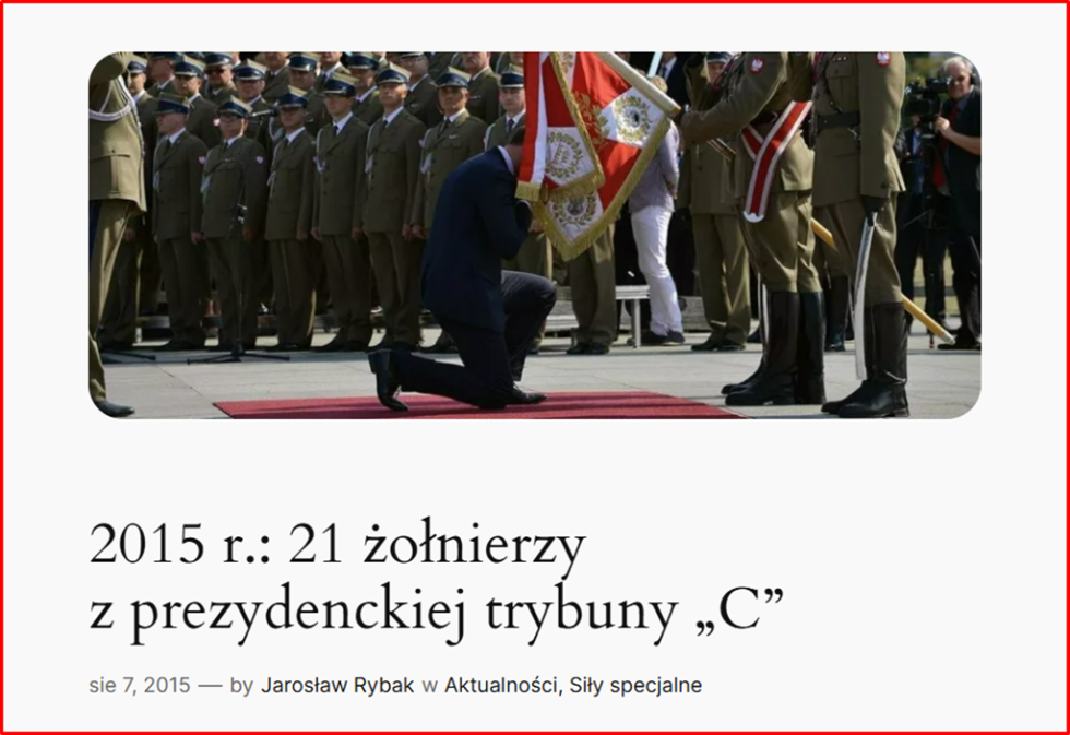 Przeczytaj, jak Andrzej Duda uhonorował żołnierzy w czasie zaprzysiężenia na urząd Prezydenta RP.