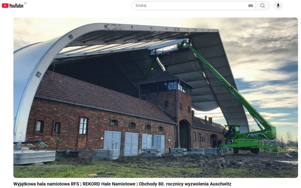 Zobacz, jak powstawała hala na uroczystość rocznicy wyzwolenia KL Auschwitz-Birkenau.