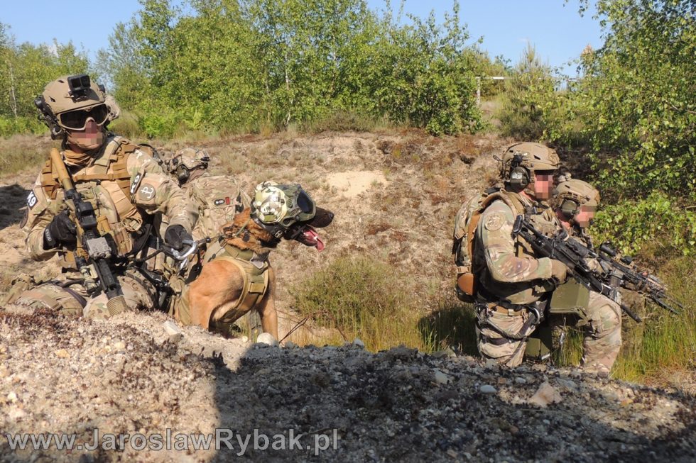 Żołnierze z JWK na poligonie.