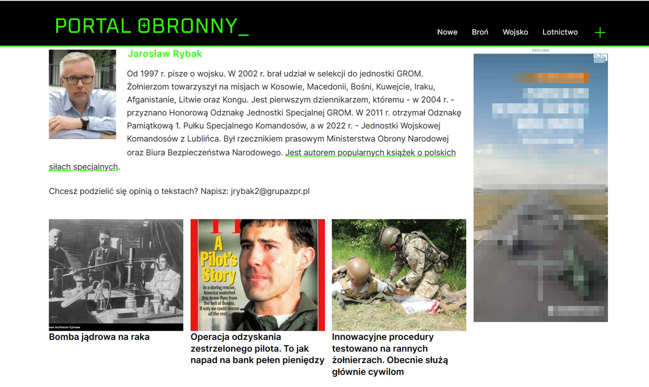 Zapraszam na&nbsp;PortalObronny.pl